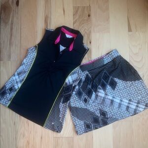 Callaway Golf Skort & Sleeveless Top Set • Athletic Print • Pockets • Size M